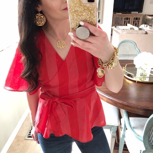 Loft Cotton Wrap Blouse - Picture 3 of 8